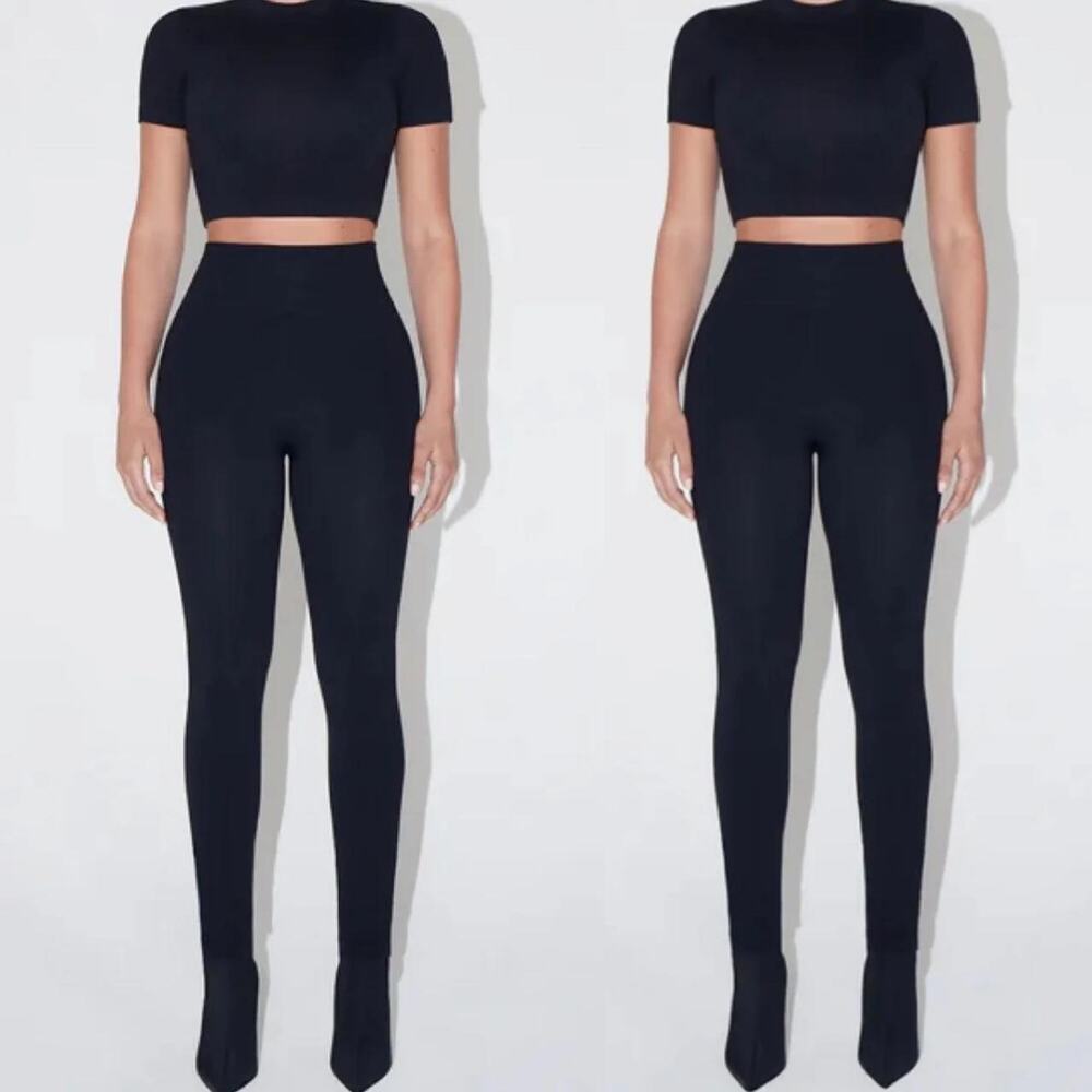 KHY by Kylie Jenner Black High-Rise Stretch Leggings Size S